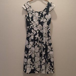Black/White lined Talbots Dress